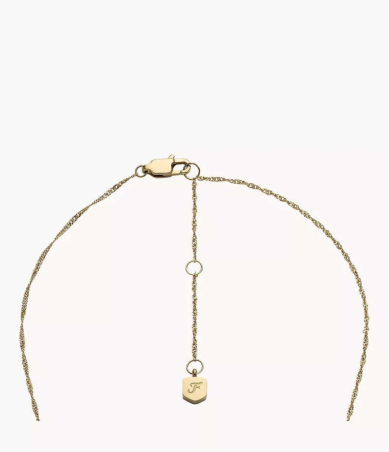 Sutton Shaky Glitz Gold-Tone Stainless Steel Moon and Star Pendant Necklace