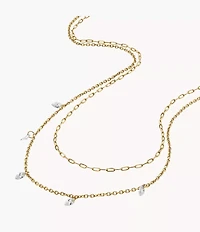 Ellis Shaky Glitz Gold-Tone Stainless Steel Multi-Strand Necklace