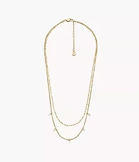 Ellis Shaky Glitz Gold-Tone Stainless Steel Multi-Strand Necklace