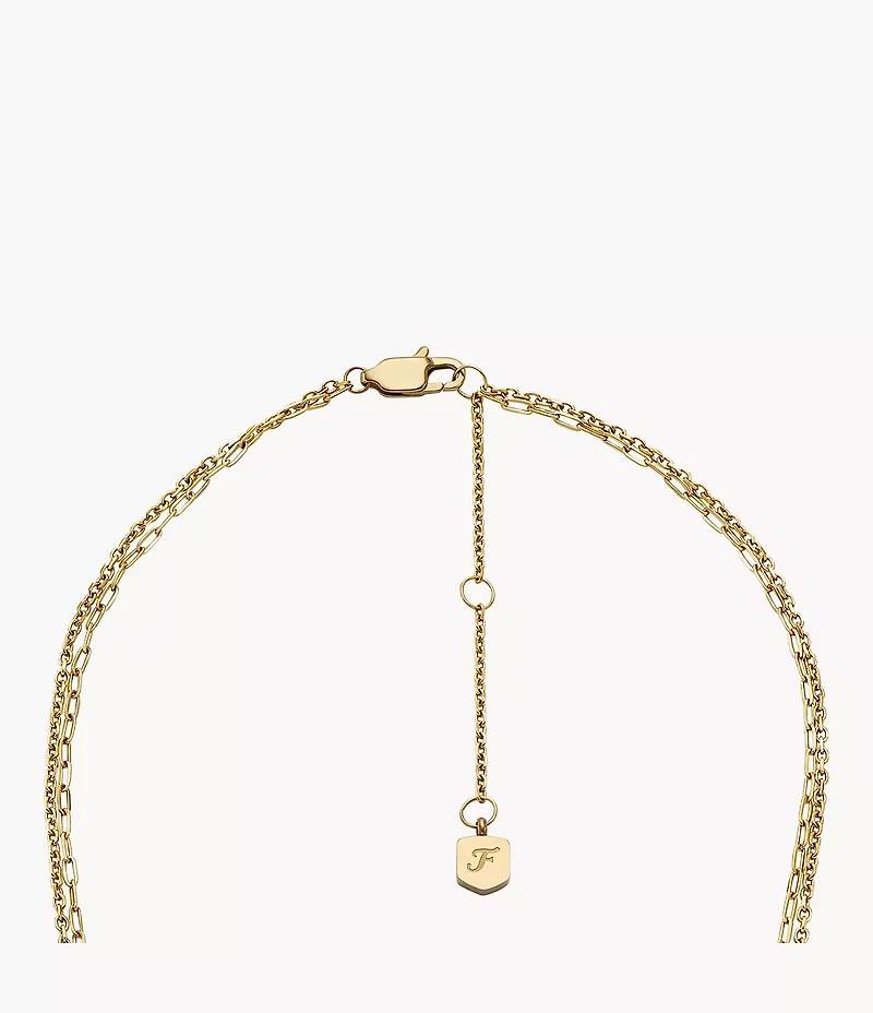 Ellis Shaky Glitz Gold-Tone Stainless Steel Multi-Strand Necklace