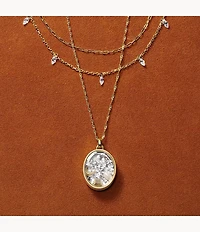 Ellis Shaky Glitz Gold-Tone Stainless Steel Multi-Strand Necklace