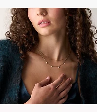 Ellis Shaky Glitz Gold-Tone Stainless Steel Multi-Strand Necklace