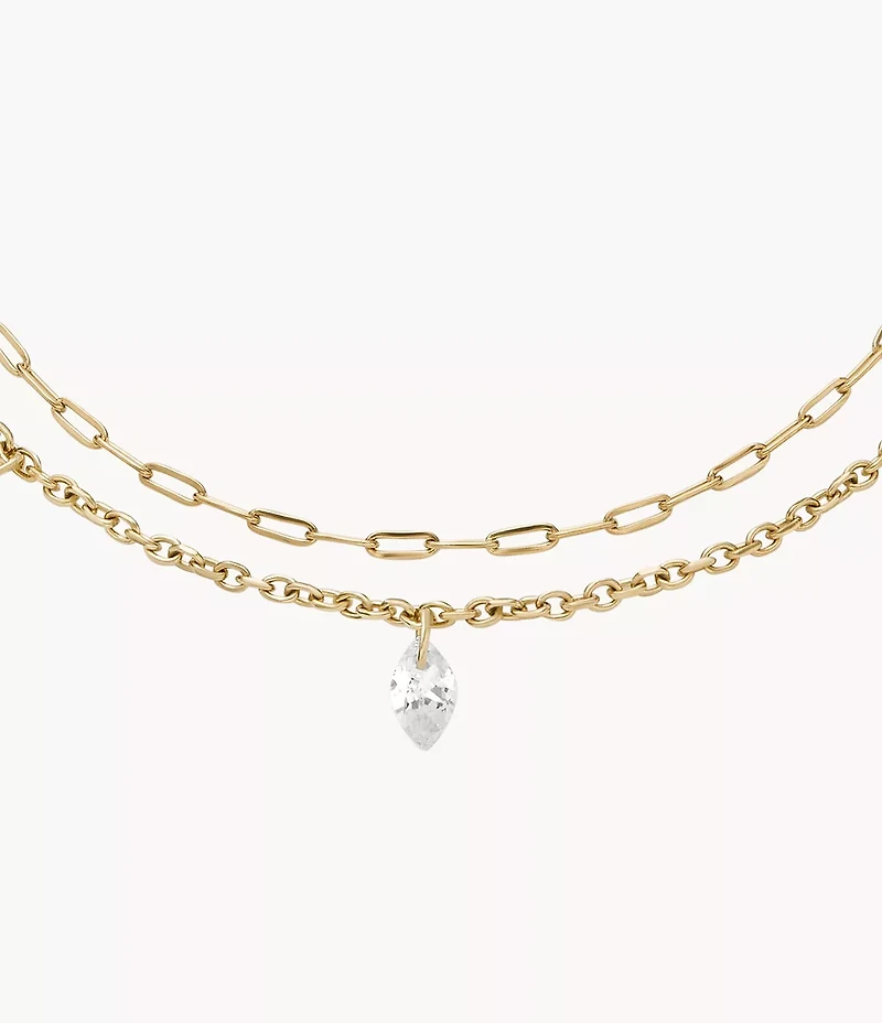 Ellis Shaky Glitz Gold-Tone Stainless Steel Multi-Strand Bracelet