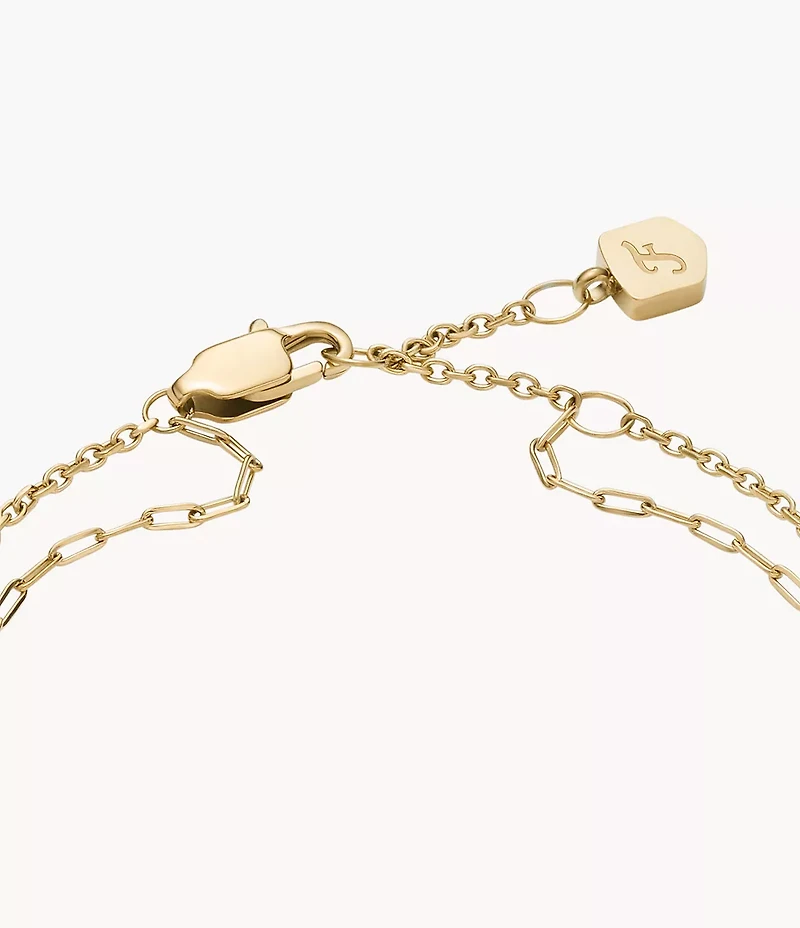 Ellis Shaky Glitz Gold-Tone Stainless Steel Multi-Strand Bracelet