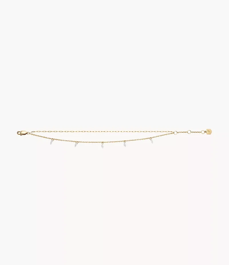 Ellis Shaky Glitz Gold-Tone Stainless Steel Multi-Strand Bracelet