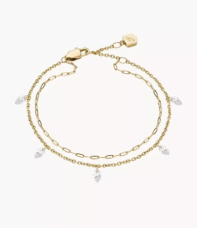 Ellis Shaky Glitz Gold-Tone Stainless Steel Multi-Strand Bracelet