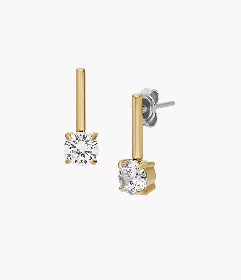 Ellis Shaky Glitz Gold-Tone Stainless Steel Drop Earrings