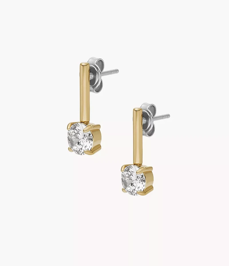 Ellis Shaky Glitz Gold-Tone Stainless Steel Drop Earrings
