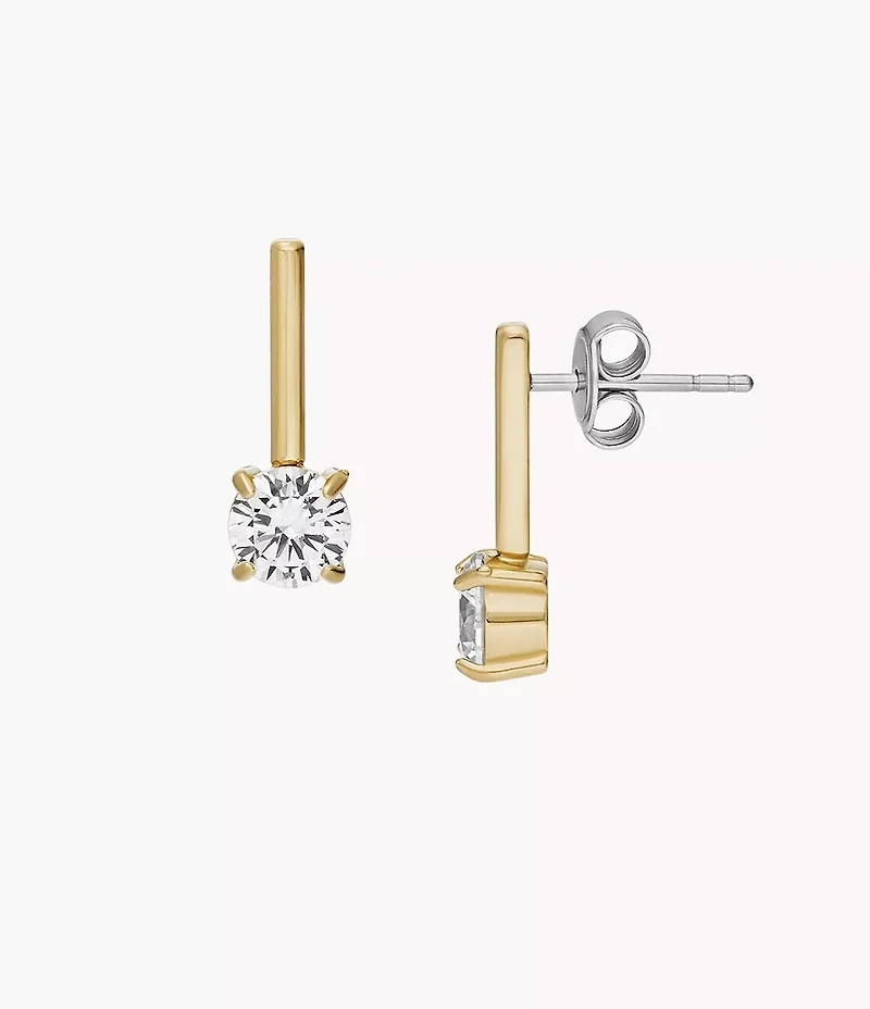Ellis Shaky Glitz Gold-Tone Stainless Steel Drop Earrings
