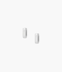 Ellis Domed Collection Two-Tone Stainless Steel Hoop Earrings