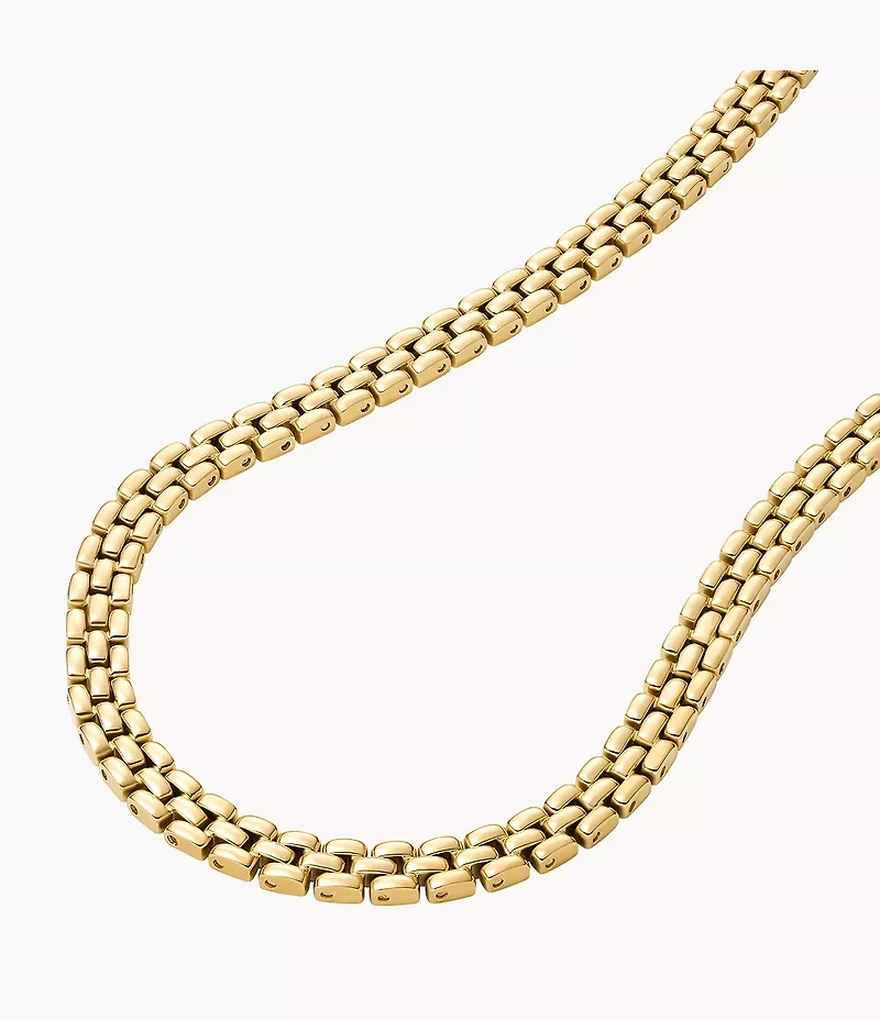 Arden Watch Links Gold-Tone Stainless Steel Chain Necklace
