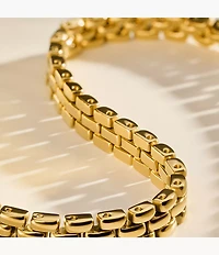 Arden Watch Links Gold-Tone Stainless Steel Chain Necklace