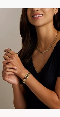 Arden Watch Links Gold-Tone Stainless Steel Chain Necklace