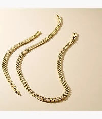Arden Watch Links Gold-Tone Stainless Steel Chain Bracelet
