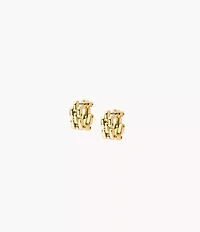 Arden Watch Links Gold-Tone Stainless Steel Front to Back Earrings