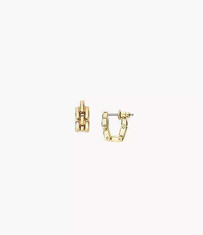 Arden Watch Links Gold-Tone Stainless Steel Front to Back Earrings