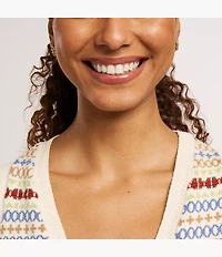Arden Watch Links Gold-Tone Stainless Steel Front to Back Earrings
