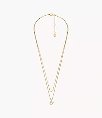Sutton Horseshoe Gold-Tone Stainless Steel Multi Strand Necklace