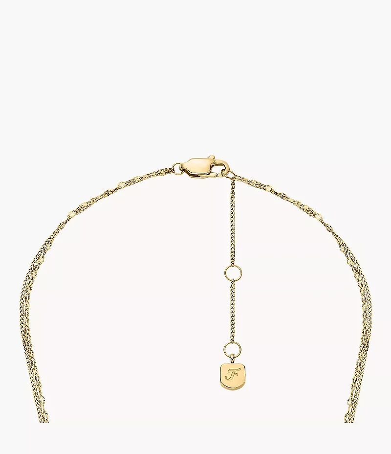 Sutton Horseshoe Gold-Tone Stainless Steel Multi Strand Necklace