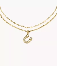 Sutton Horseshoe Gold-Tone Stainless Steel Multi Strand Bracelet