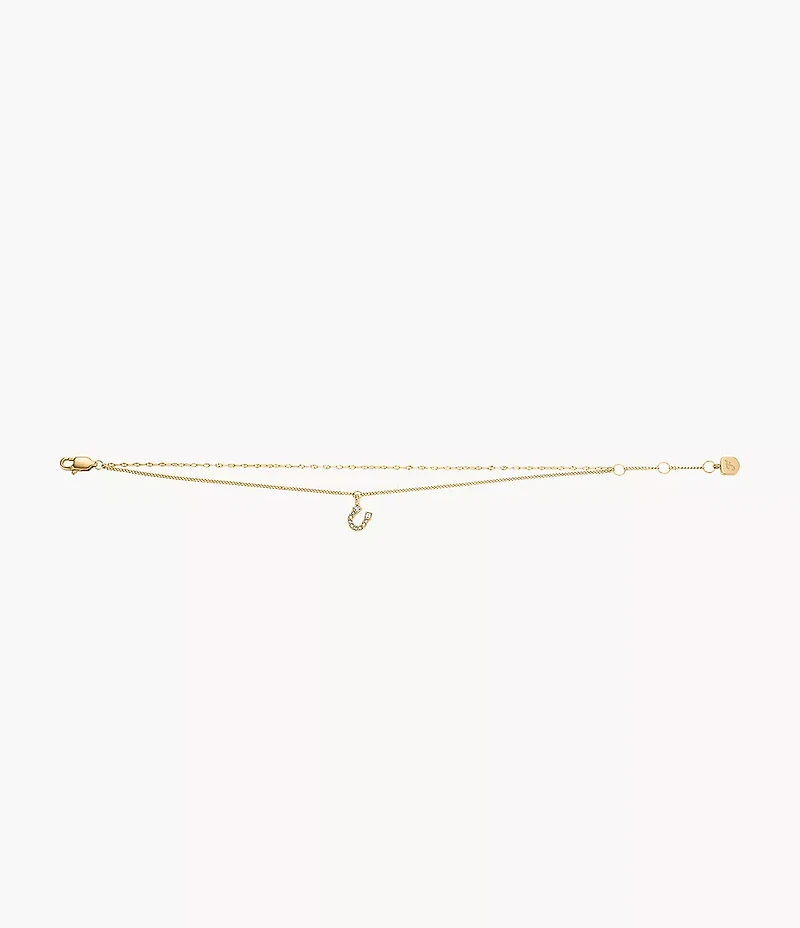 Sutton Horseshoe Gold-Tone Stainless Steel Multi Strand Bracelet
