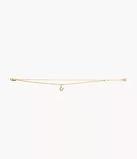 Sutton Horseshoe Gold-Tone Stainless Steel Multi Strand Bracelet