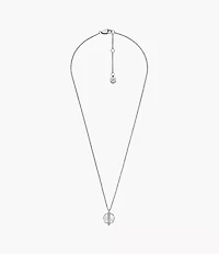 Merrit Timeless Mother Of Pearl Silver-Tone Stainless Steel Pendant Necklace