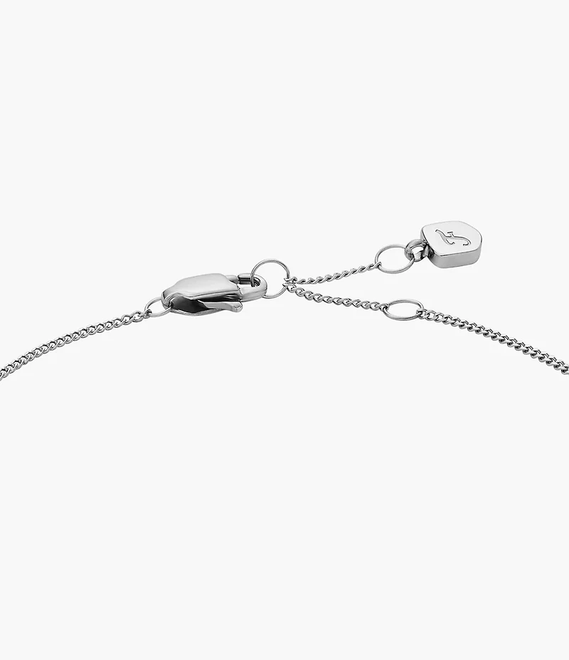 Merrit Timeless Mother Of Pearl Silver-Tone Stainless Steel Station Bracelet