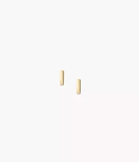 Harlow Linear Texture Gold-Tone Stainless Steel Hoop Earrings