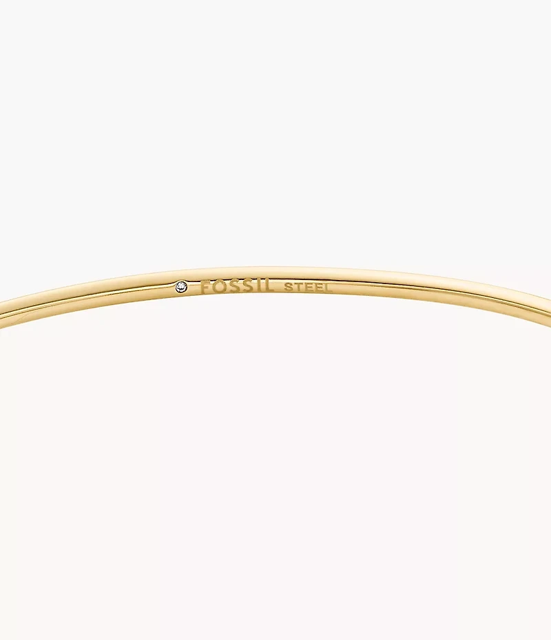 Sutton Pavé Butterfly Gold-Tone Stainless Steel Cuff Bracelet