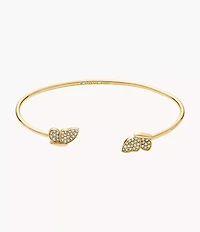 Sutton Pavé Butterfly Gold-Tone Stainless Steel Cuff Bracelet