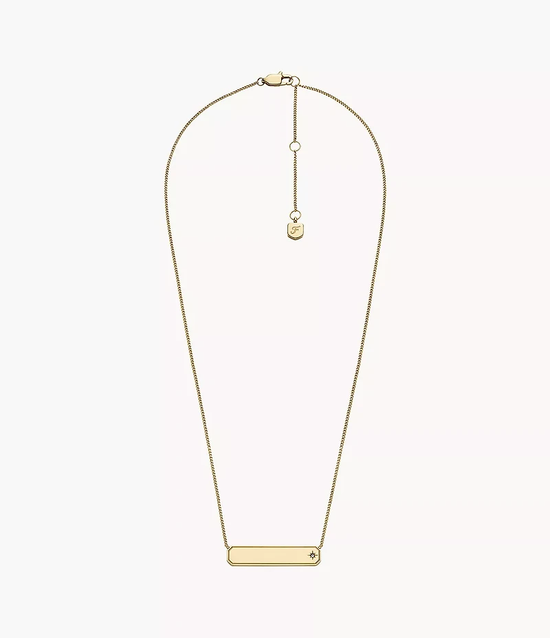 Sadie Gold-Tone Stainless Steel ID Necklace