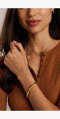 Sadie Gold-Tone Stainless Steel ID Necklace