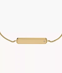 Sadie Gold-Tone Stainless Steel ID Bracelet