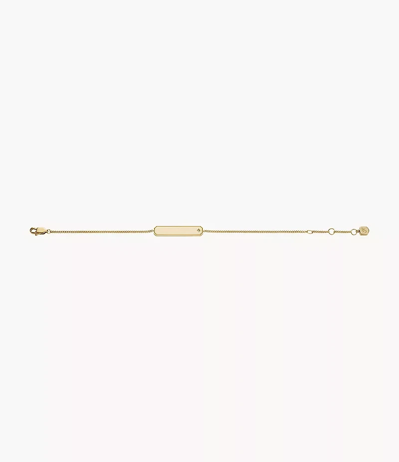 Sadie Gold-Tone Stainless Steel ID Bracelet
