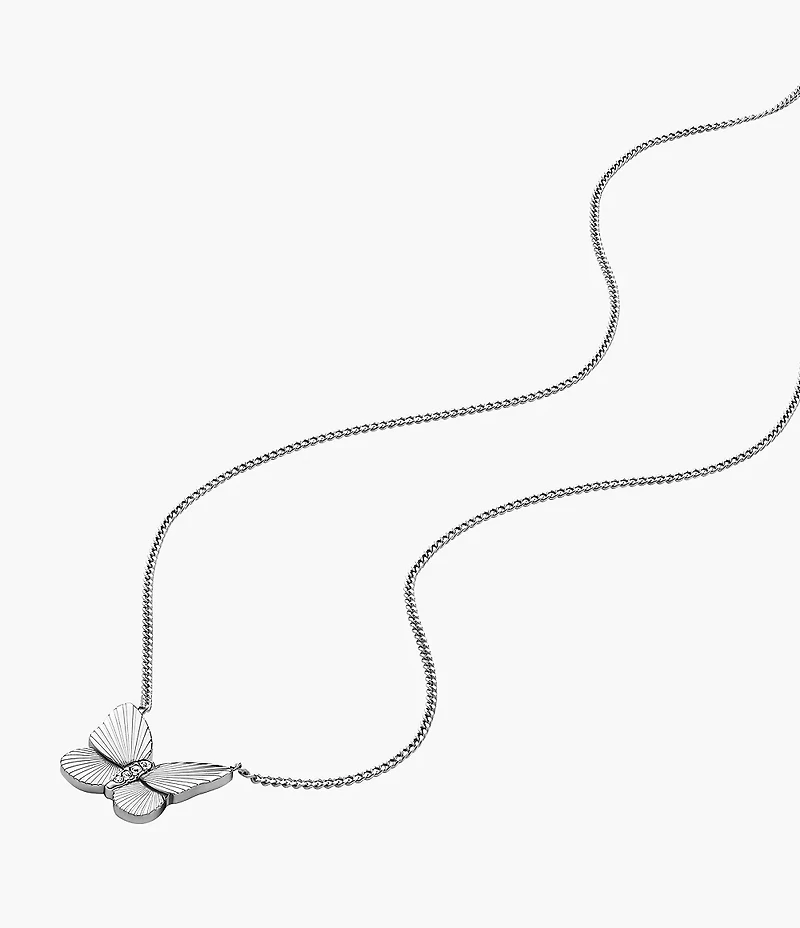 Sutton Stainless Steel Butterfly Necklace and Earrings Gift Set