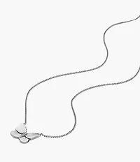 Sutton Stainless Steel Butterfly Necklace and Earrings Gift Set
