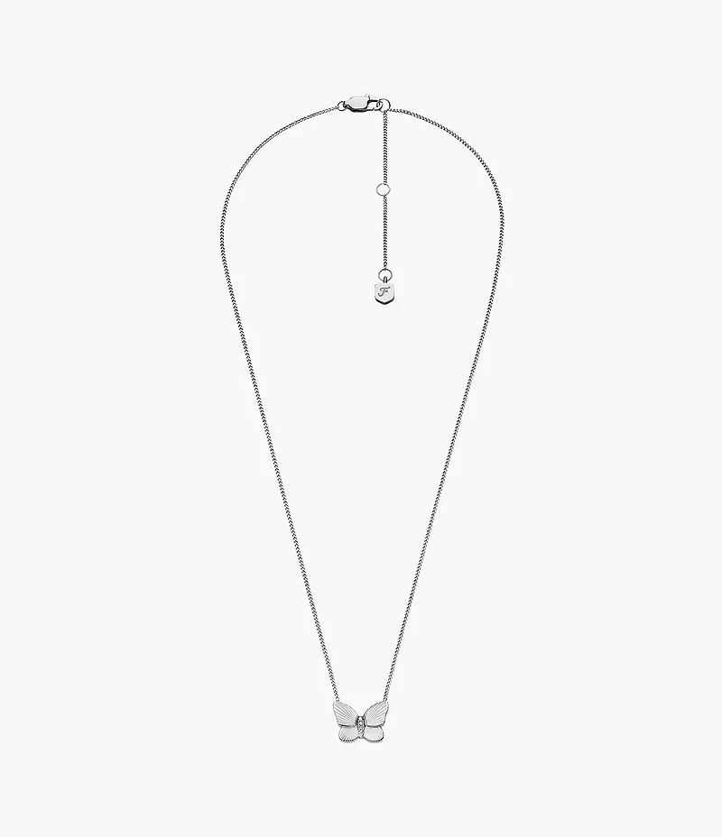 Sutton Stainless Steel Butterfly Necklace and Earrings Gift Set