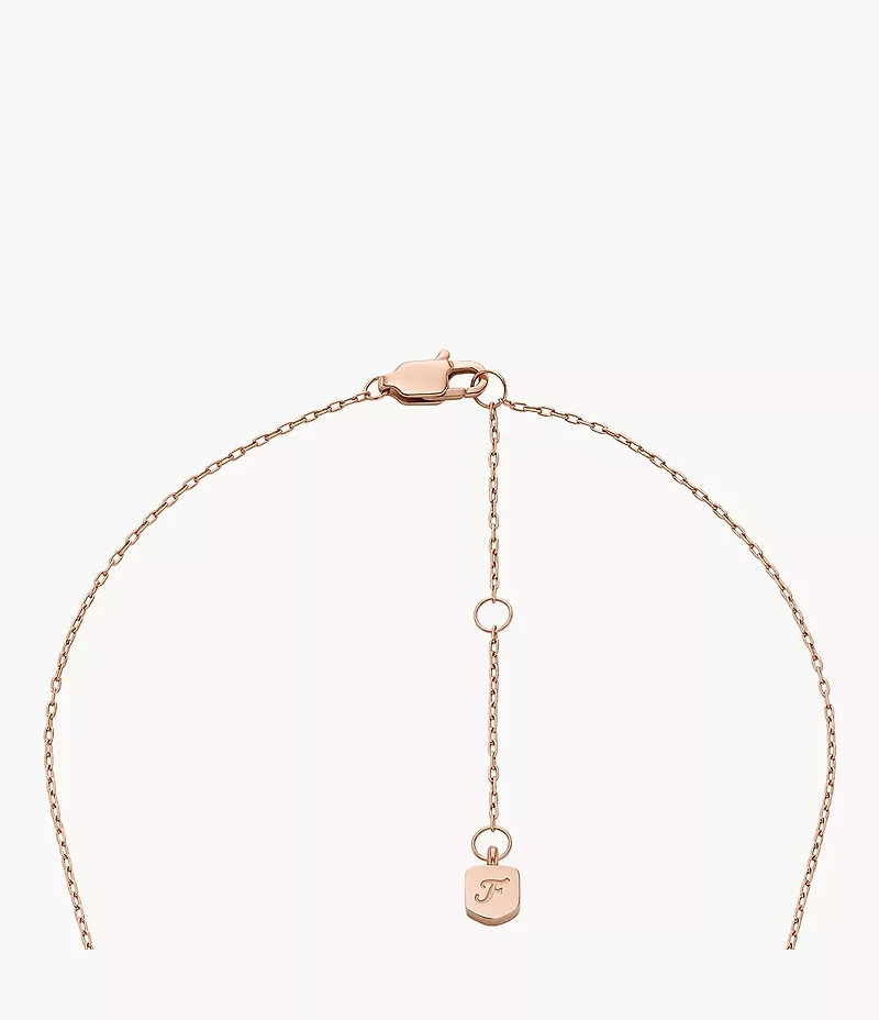 Merrit Classic Mother-of-Pearl Rose Gold-Tone Stainless Steel Pendant Necklace