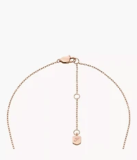 Merrit Classic Mother-of-Pearl Rose Gold-Tone Stainless Steel Pendant Necklace