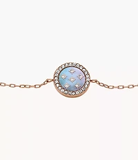 Merrit Classic Mother-of-Pearl Rose Gold-Tone Stainless Steel Station Bracelet