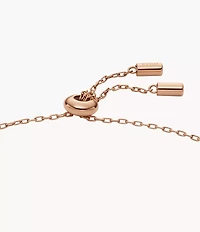 Merrit Classic Mother-of-Pearl Rose Gold-Tone Stainless Steel Station Bracelet