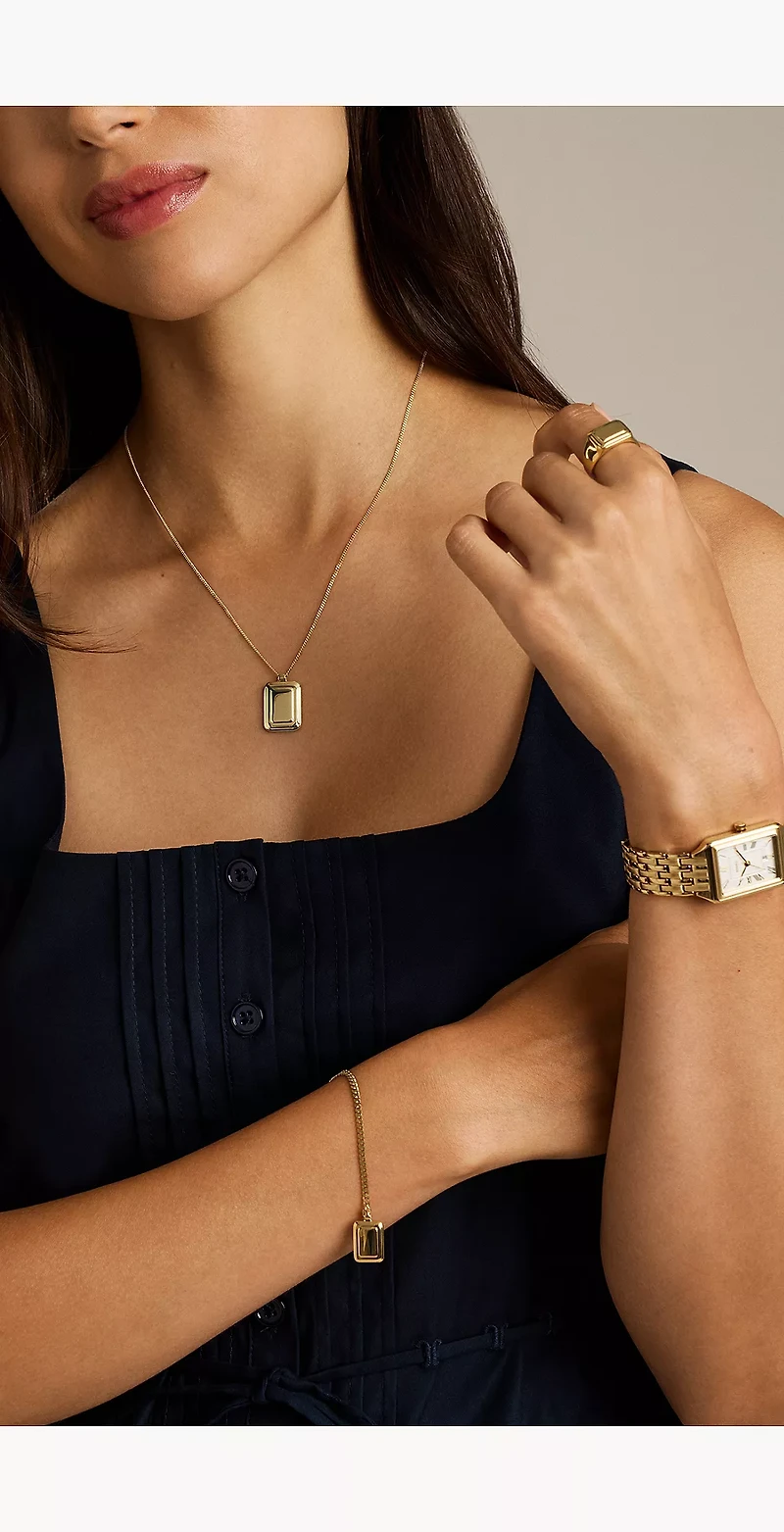 Raquel Gold-Tone Stainless Steel Pendant Necklace