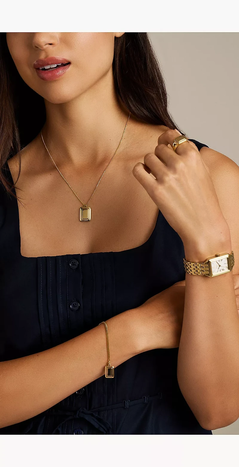 Raquel Gold-Tone Stainless Steel Pendant Necklace