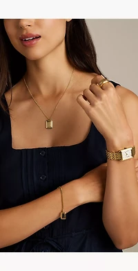 Raquel Gold-Tone Stainless Steel Pendant Necklace