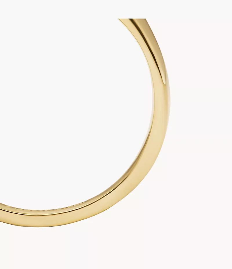 Raquel Gold-Tone Stainless Steel Signet Ring