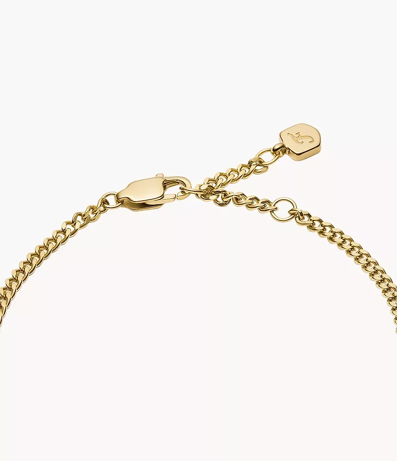Raquel Gold-Tone Stainless Steel Chain Bracelet