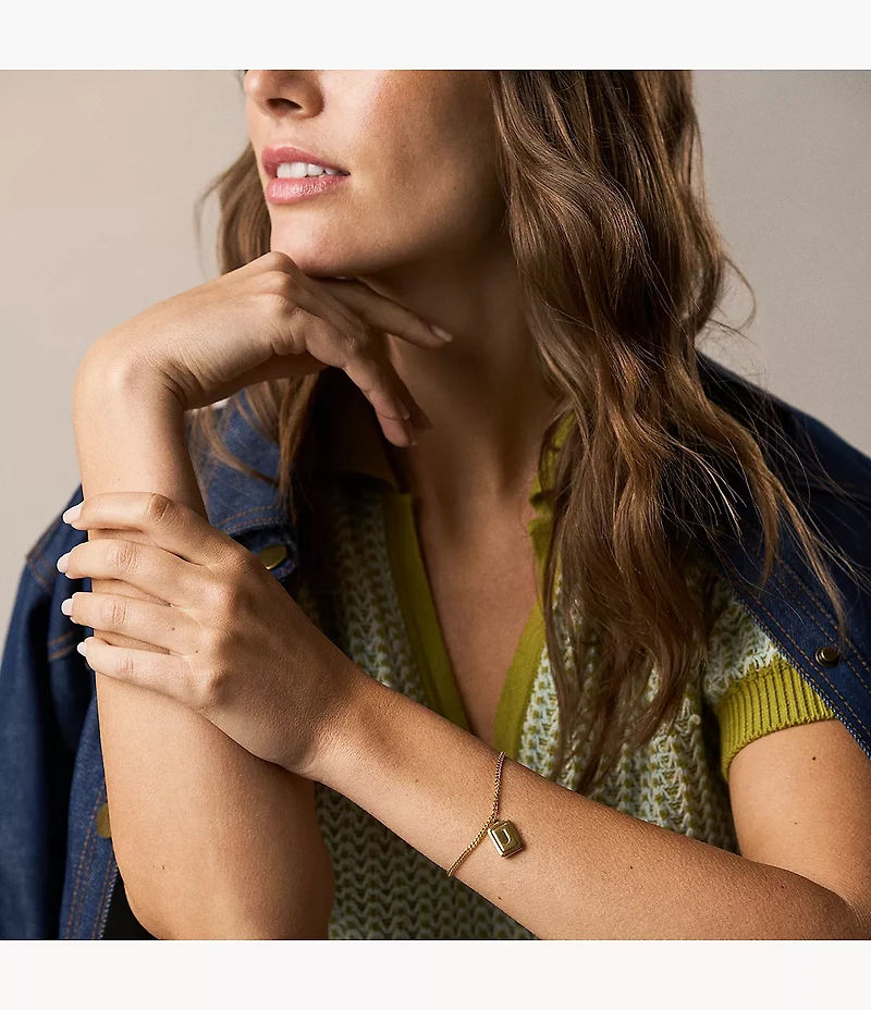 Raquel Gold-Tone Stainless Steel Chain Bracelet