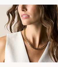 Raquel Bold Chains Gold-Tone Stainless Steel Chain Necklace