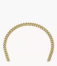 Carlie T-Bar Pavé Gold-Tone Stainless Steel Toggle Necklace